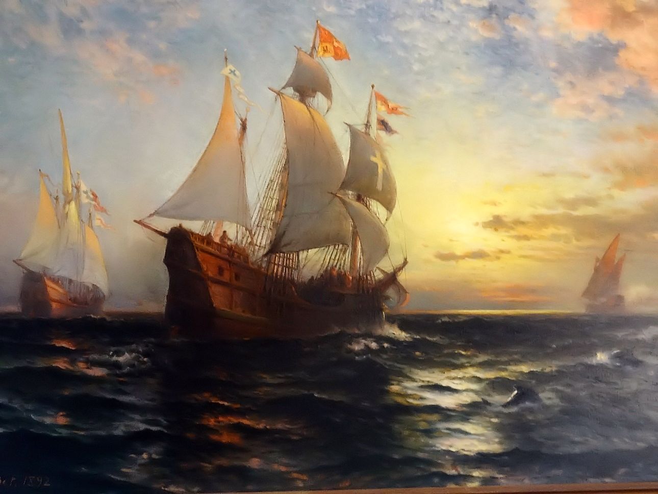 Судно экспедиции колумба. Корабль Христофора Колумба. Pinta Nina Santa Maria.