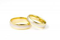 Two-Gold-Wedding-Rings-on-a-White-Background