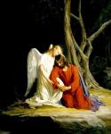 Carl Bloch: An angel comforting Jesus before his arrest in the Garden of Gethsemane