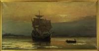 William Formsby Halsall: Mayflower on her Arrival at Plymouth Harbor