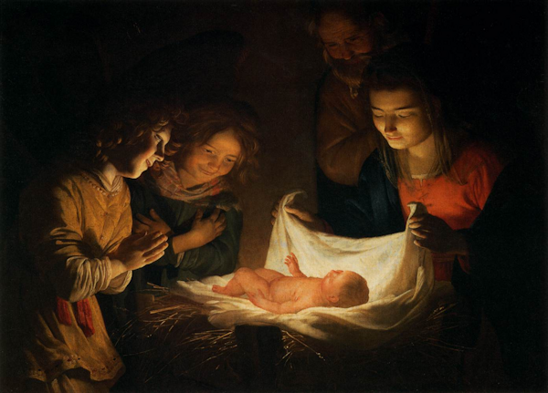 The Adoration of the Child by Gerard van Honthorst