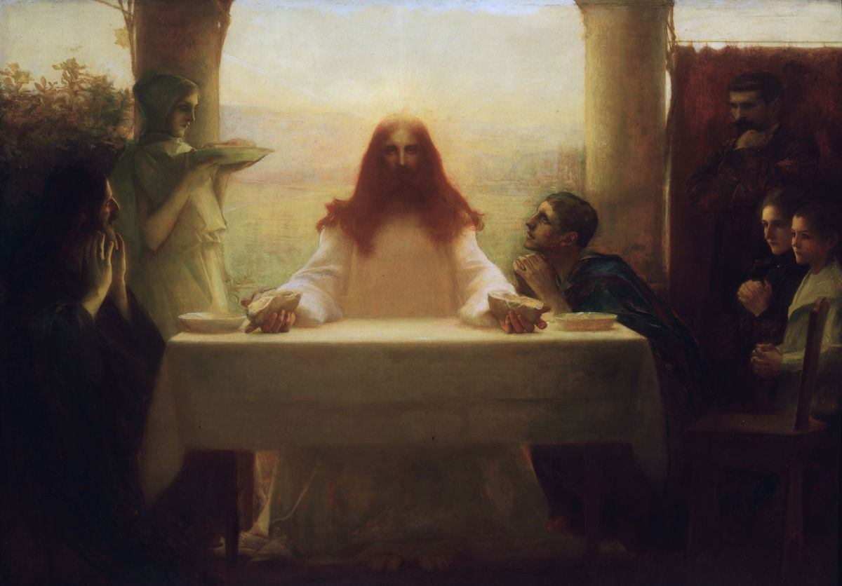 Christ and the Pilgrims at Emmaus by Pascal-Adophe-Jean Dagnan-Bouveret