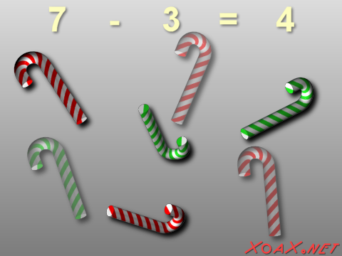 subtract candy canes