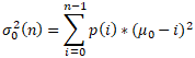 Variance for class 0 formula