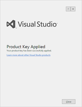 Product Key Applied