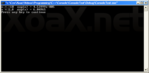 exp() Output