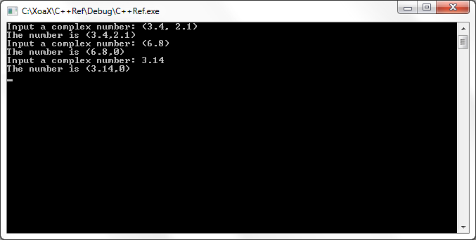 operator>>() Output
