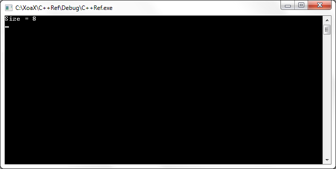 deque<X, A>::size() Output