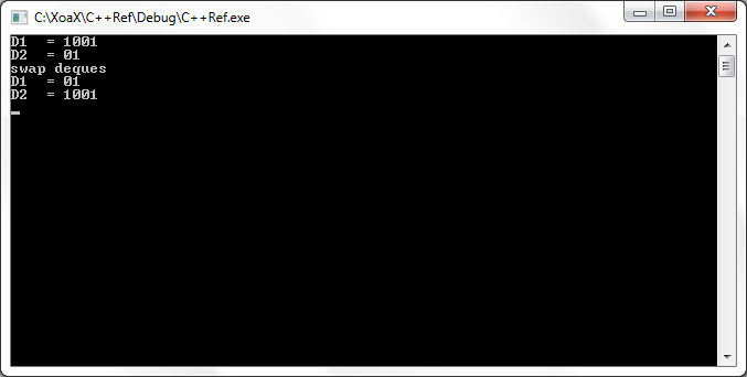 swap() Output