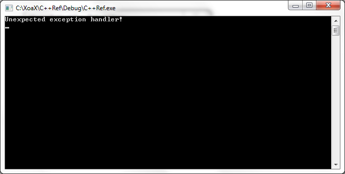 set_unexpected() Output