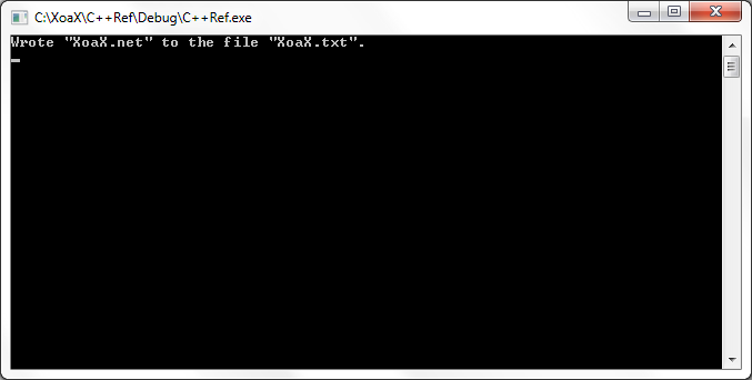 basic_filebuf<C, T>::basic_filebuf() Output