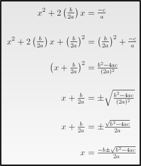 Deviation of Quadratic Formula Part 2