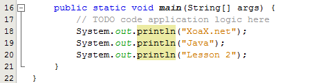 Program Java Lesson 2