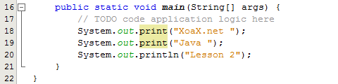 Using Print in Java Programs