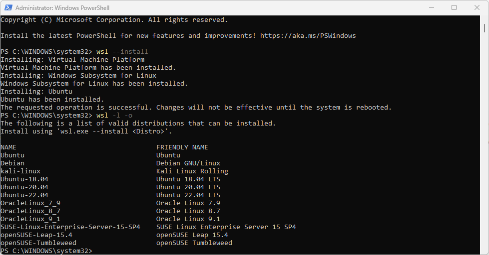 Available Linux Distributions